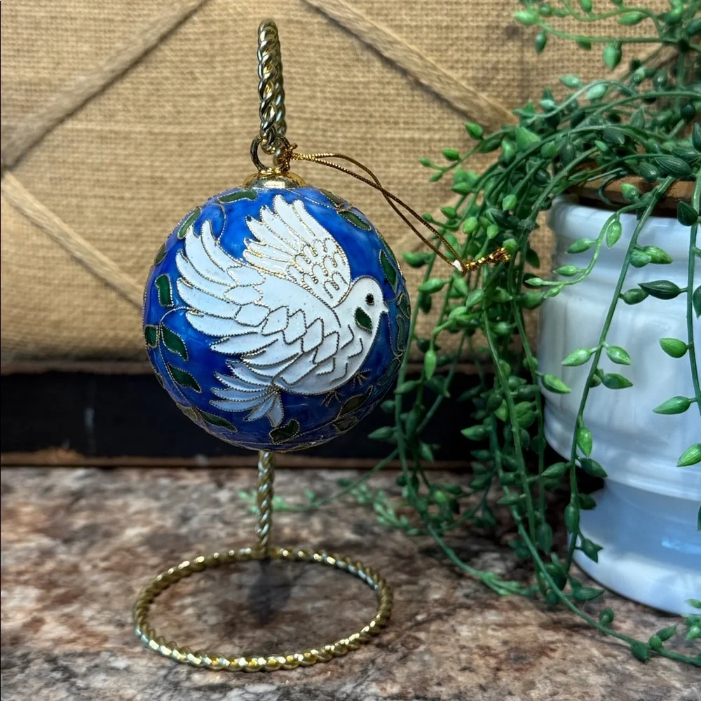 Cloisonné Dove Ornament